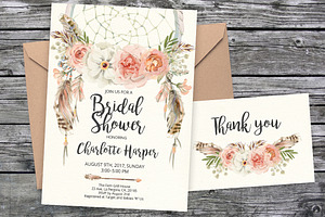 Dreamcatcher invitation template 16