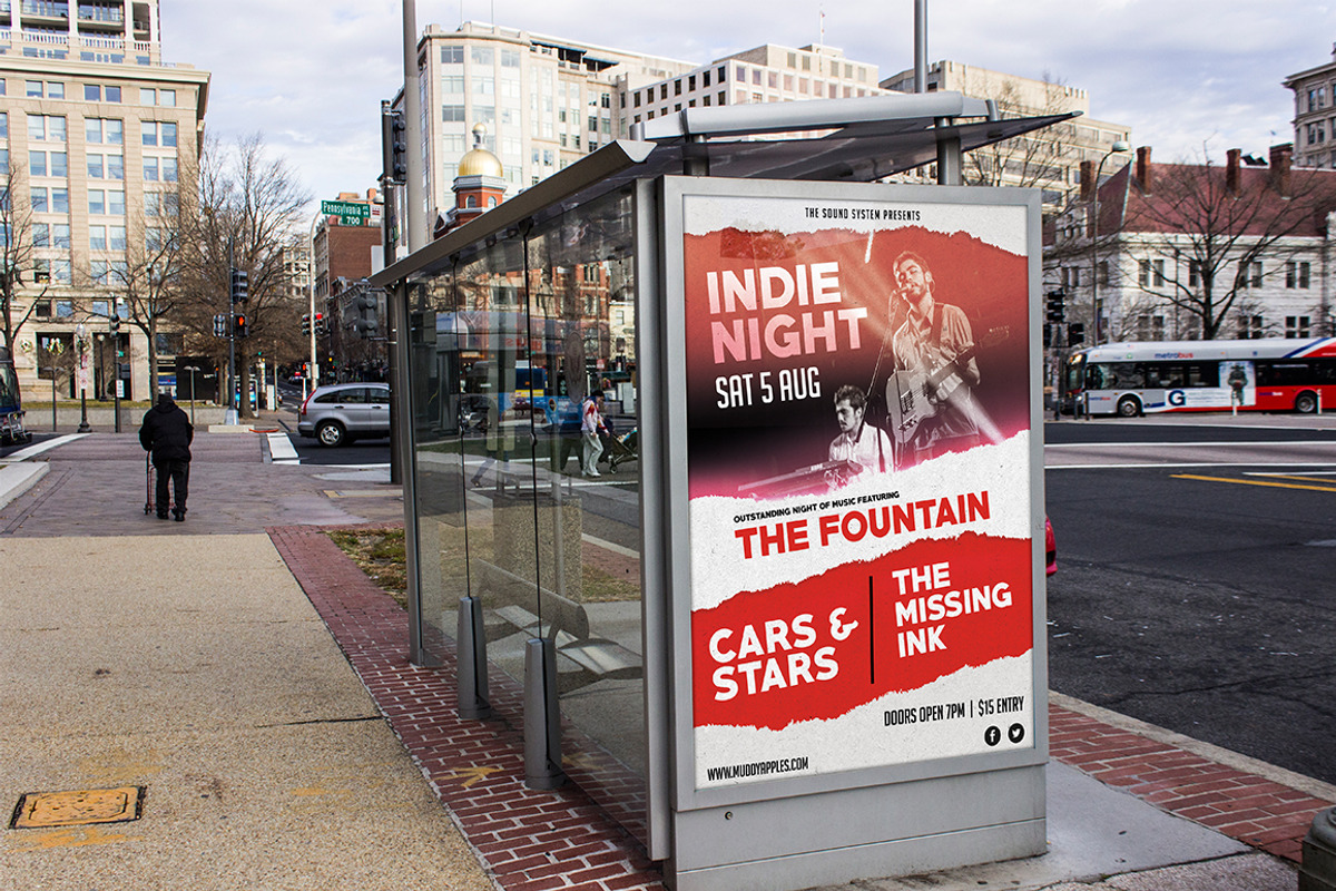 Indie Night Music Poster Template, a Flyer Template by lingard design (Photo 3 of 3)