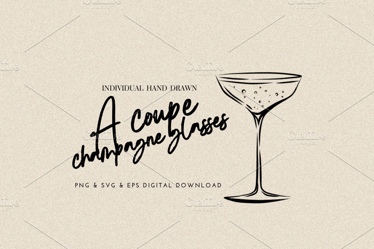 A Coupe Champagne Glass, an Object Illustration by CraftingOnSunday (Photo 1 of 3)