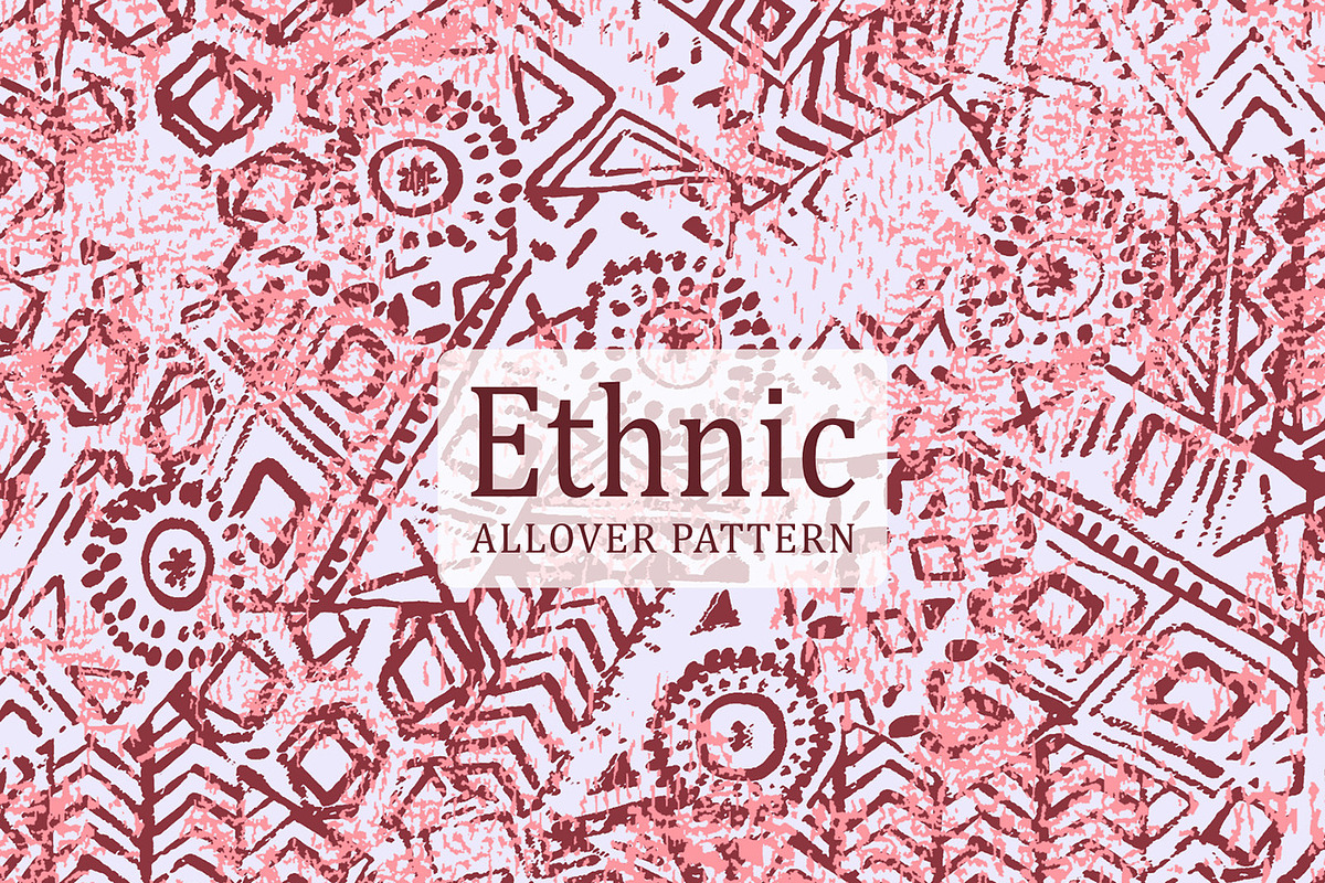 Pink Tribal Geometric Seamless Print, a Pattern Graphic by Gullenda (Photo 1 of 6)