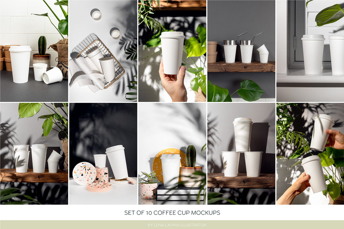 PAPER COFFEE CUP MOCKUP SET, a Cups & Container Mockup by MCKP*ME (Photo 2 of 16)