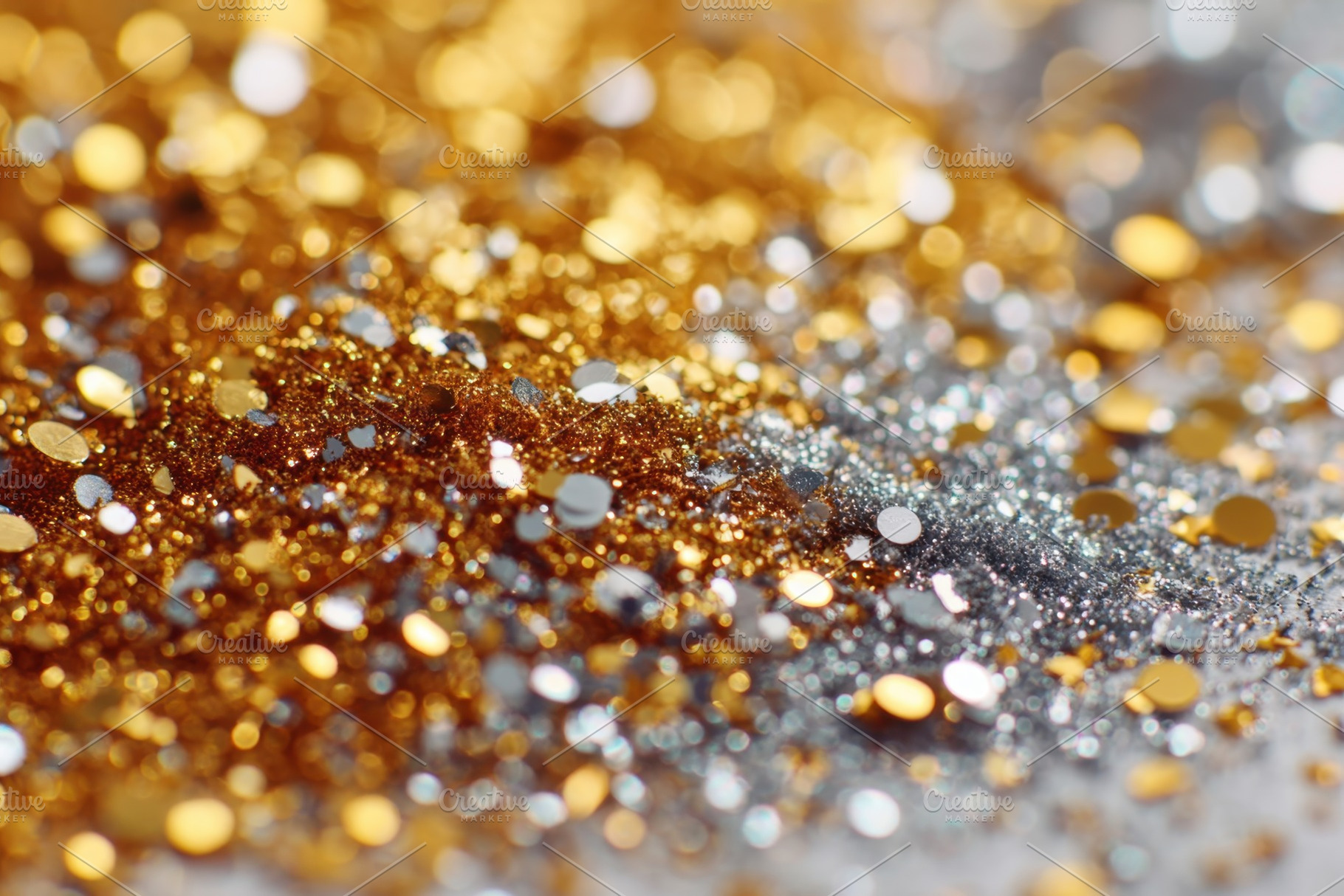 Scattered gold and silver glitter, a Background Photo by AlyaAnd