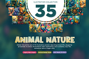 Wild Animal in Tropical Jungle Art, a Wallpaper Graphic by Vibrand Studio (Thumbnail 10 of 10)