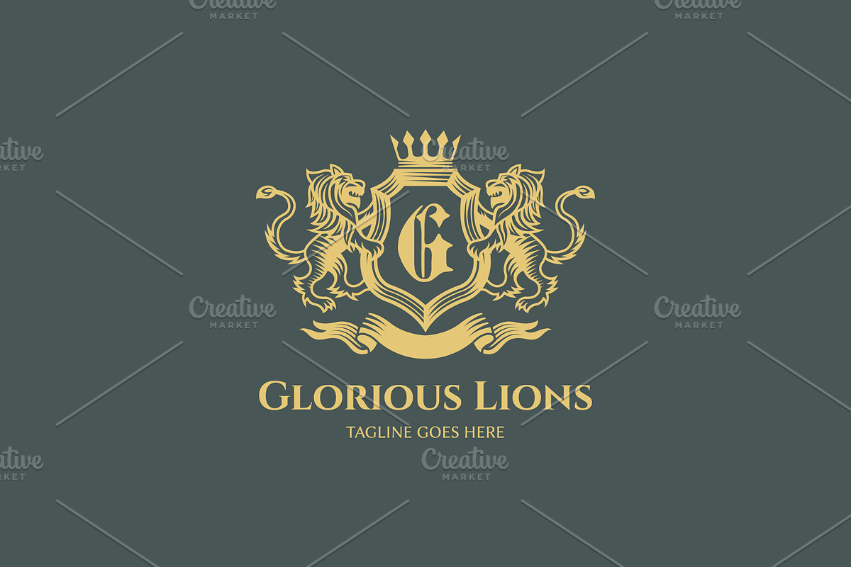 Glorious Lions Letter G Shield Logo, a Branding & Logo Template by ashenterprise (Photo 3 of 3)