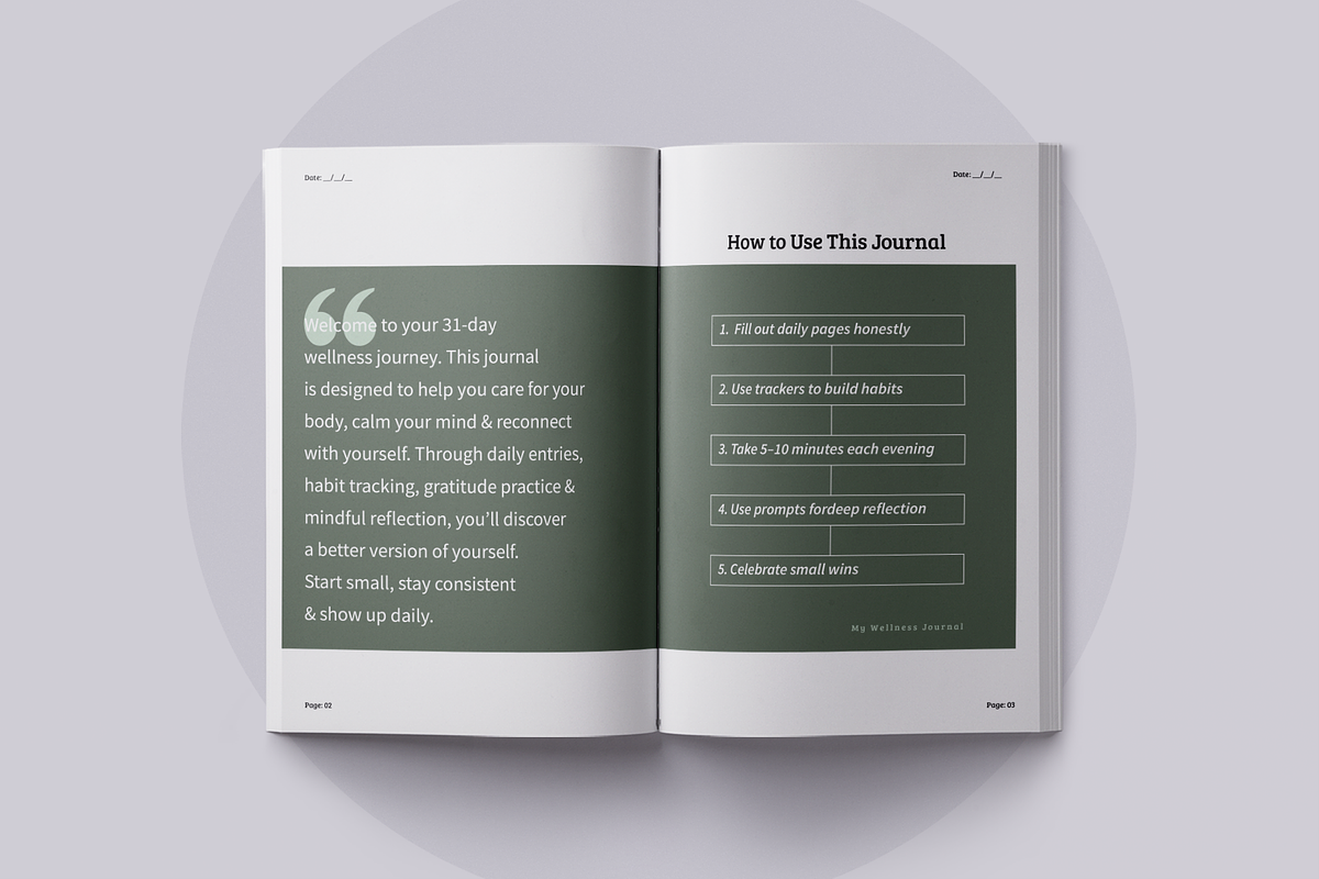 Wellness Journal | Canva, a Brochure Template by ArtisticLand (Photo 4 of 15)