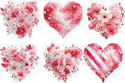 Valentine's Day Heart Clipart, an Illustration by CraftArtStudio (Thumbnail 6 of 6)