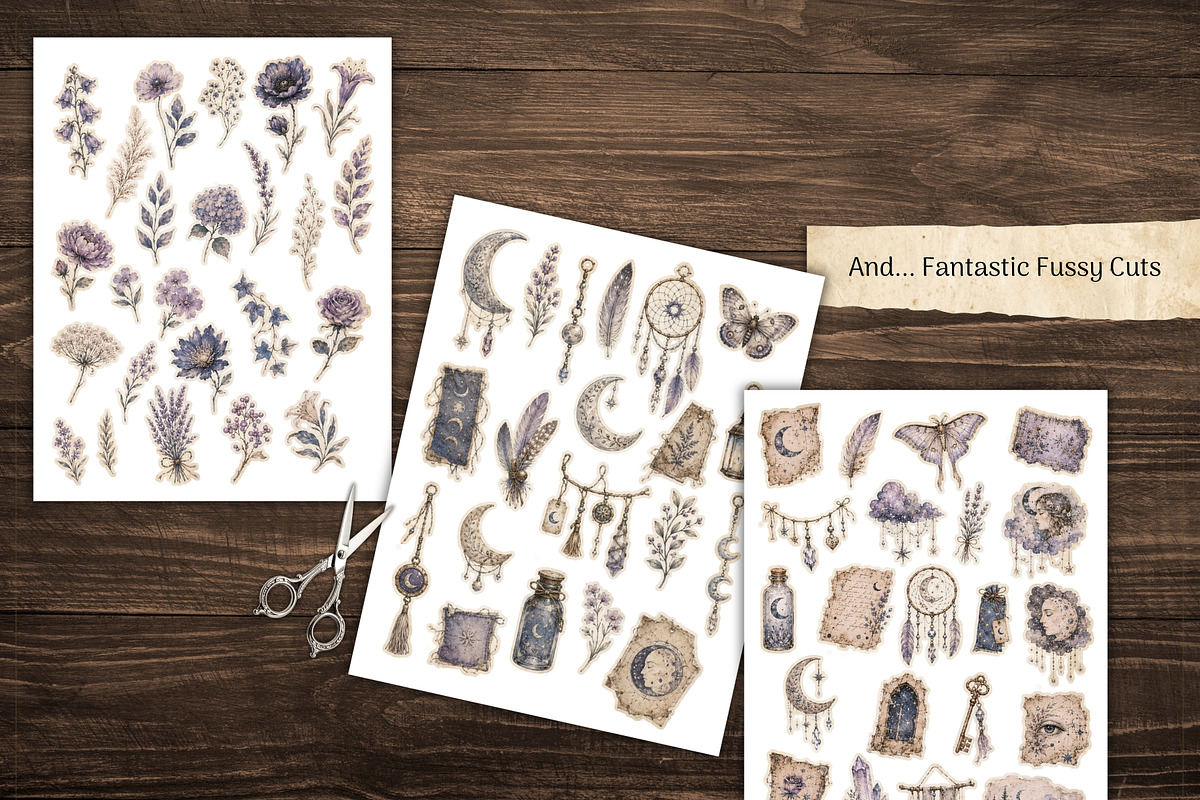 Celestial Printable Journal Kit, a Decorative Illustration by Print Haven Mochi Vintage (Photo 8 of 9)
