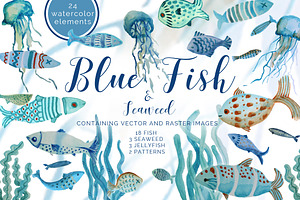 Watercolor Fish Set  