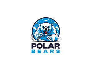Angry Polar Bear Mascot Logo, a Branding & Logo Template by HueNestify