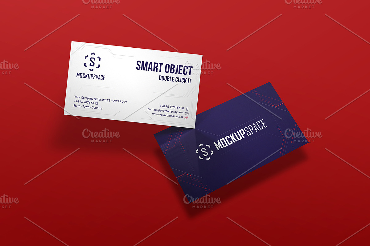 Business Cards - 5 Elegant Mockups, a Print Template by MockupSpace (Photo 4 of 13)