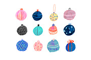 Christmas decorative set, a Decorative Illustration by Lera Efremova (Thumbnail 3 of 8)