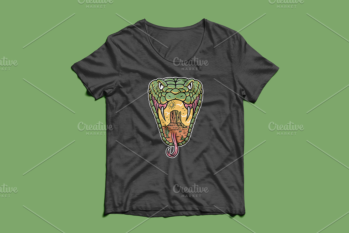 snake head with desert view, an Illustration by gunaonedesign (Photo 3 of 4)