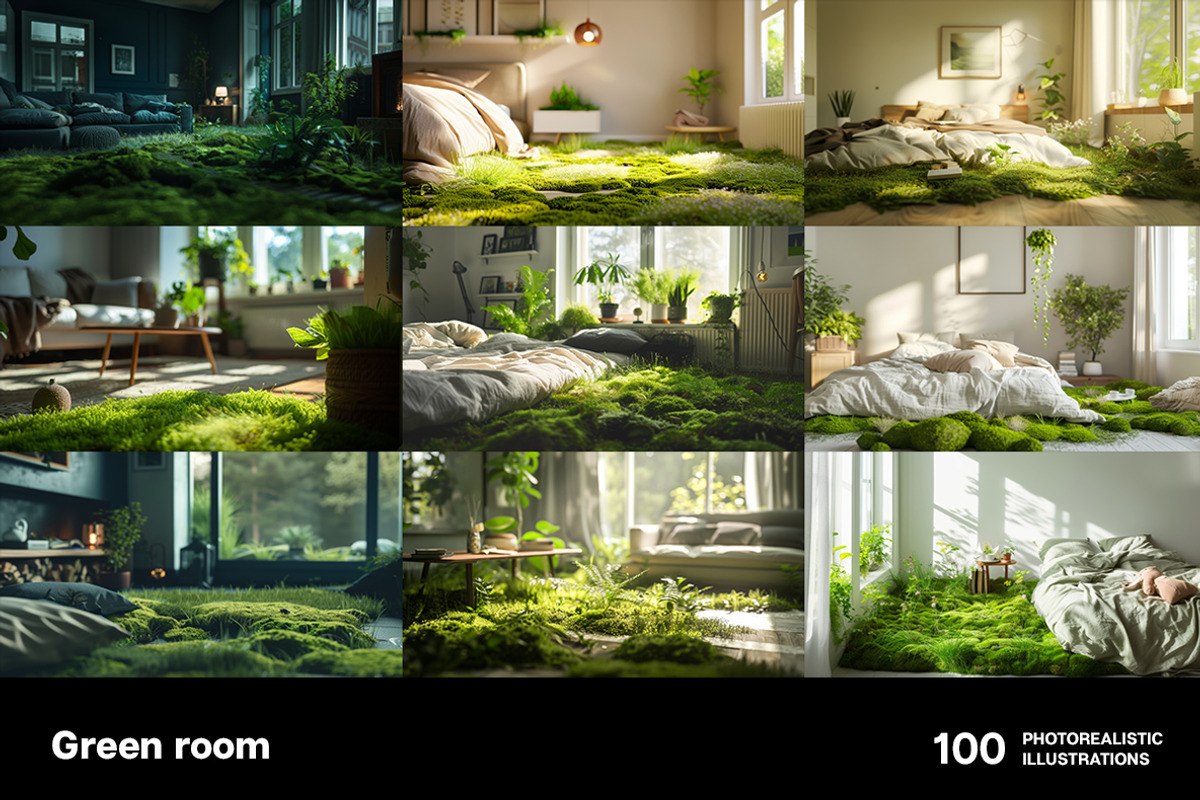 Green rooms. Collection, a Decorative Illustration by Handmadefont (Photo 11 of 14)