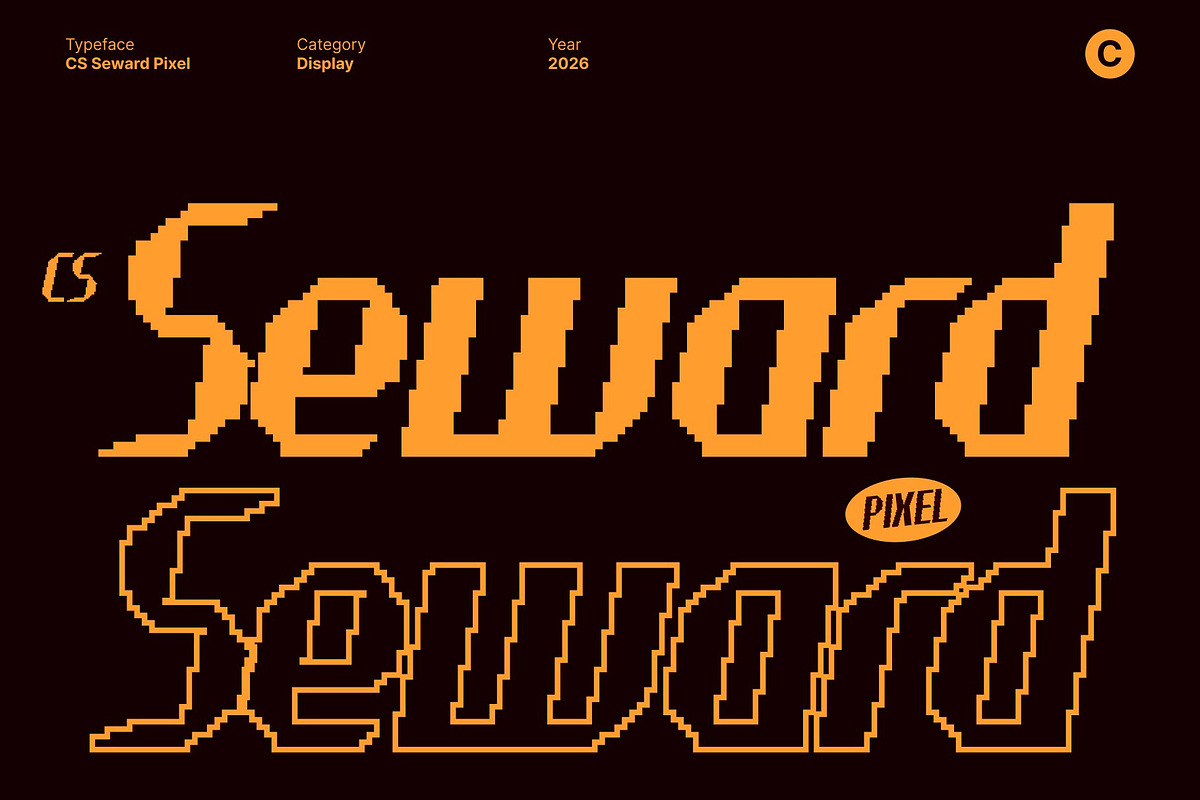 CS Seward Pixel, a Sans Serif Font by Craft Supply Co. (Photo 1 of 8)