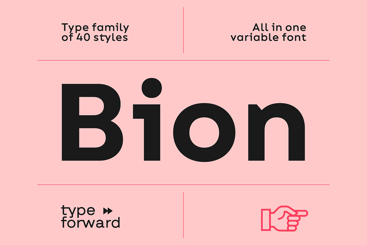 Bion Font Family, a Sans Serif Font by Type Forward (Photo 1 of 9)