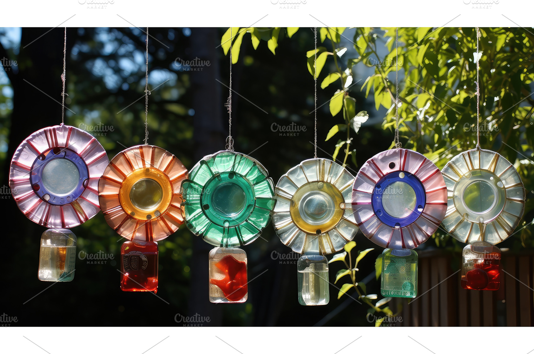 bottle sun catcher ai generated, an Abstract Photo by pikepicture