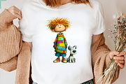 Quirky Puppy With Boy Clip Art, an Illustration by CreationArt (Thumbnail 6 of 7)