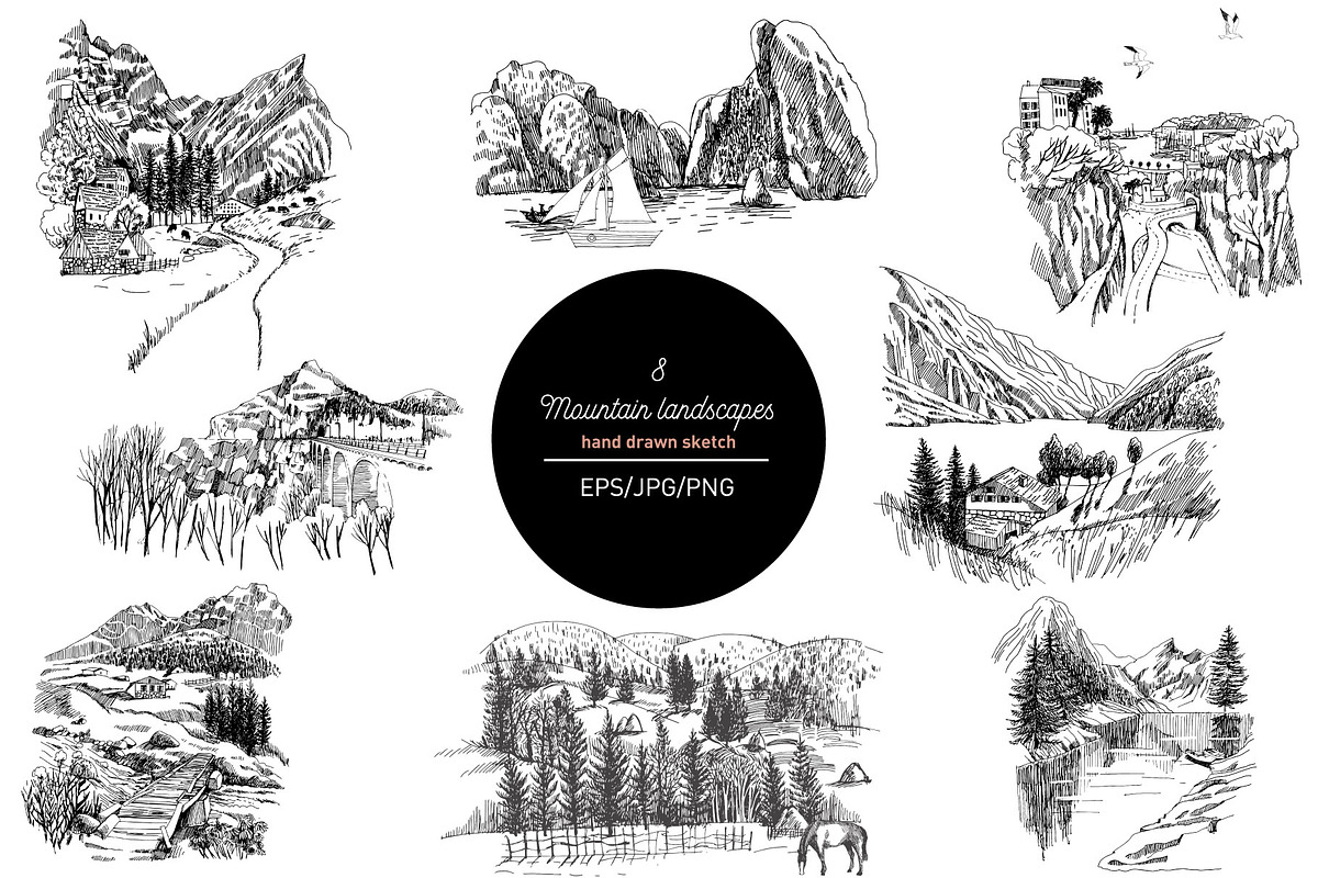 Mountains landscapes, an Animal Illustration by Tatiana Davidova (Photo 3 of 5)