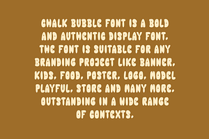 Chalk Bubble Font