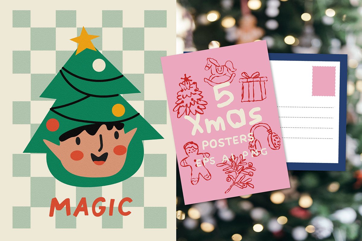 Merry Christmas clipart, a Seasonal Illustration by Luamor (Photo 6 of 11)