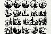 Hiking Svg Bundle, a Person Illustration by DENIDigitalArtSudio (Thumbnail 6 of 9)