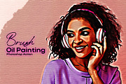 Cartoon Brush Painting Effect, an Action Add-On by DesignCave (Thumbnail 1 of 5)