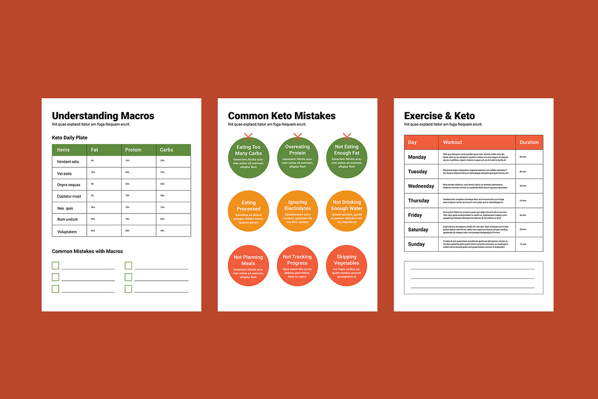 Keto Diet Ebook Planner, an UI Kit Template by MightyDesign (Photo 6 of 10)