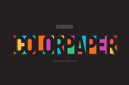 Negative Space Font, a Symbol Font by artyway