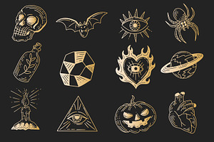 126 Set Mystic Tattoo Magic Geometry