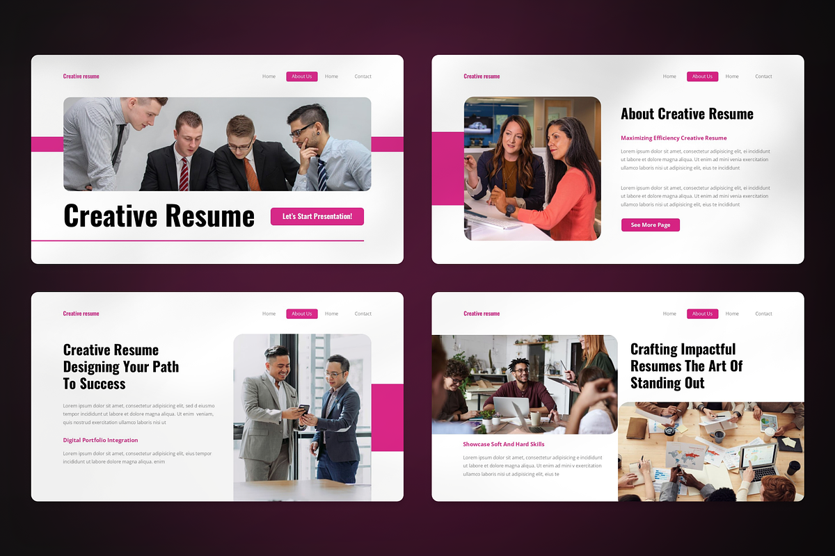 Creative Resume Google Slides, a Presentation Template by SquidPixey (Photo 2 of 7)