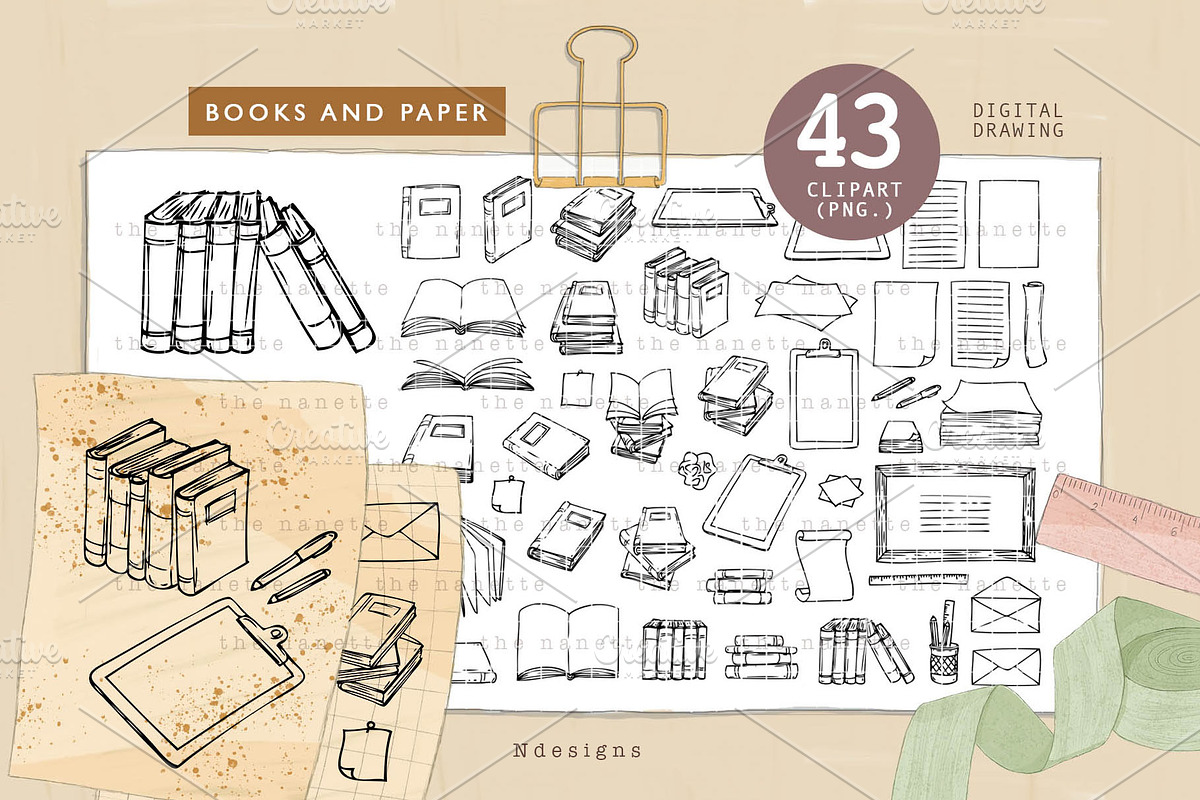 Doodle Drawing Books Paper, an Illustration by NDesigns (Photo 1 of 3)