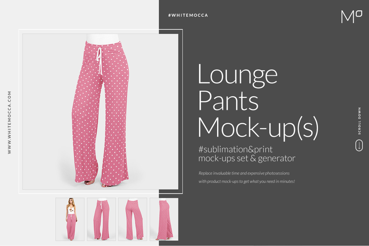 Lounge Pants Mock-ups Set, a Household Mockup by Mocca Mockups Store (Photo 1 of 14)