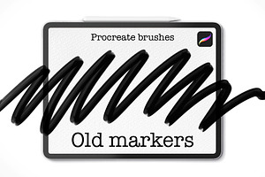 Old Marker - Procreate brush set