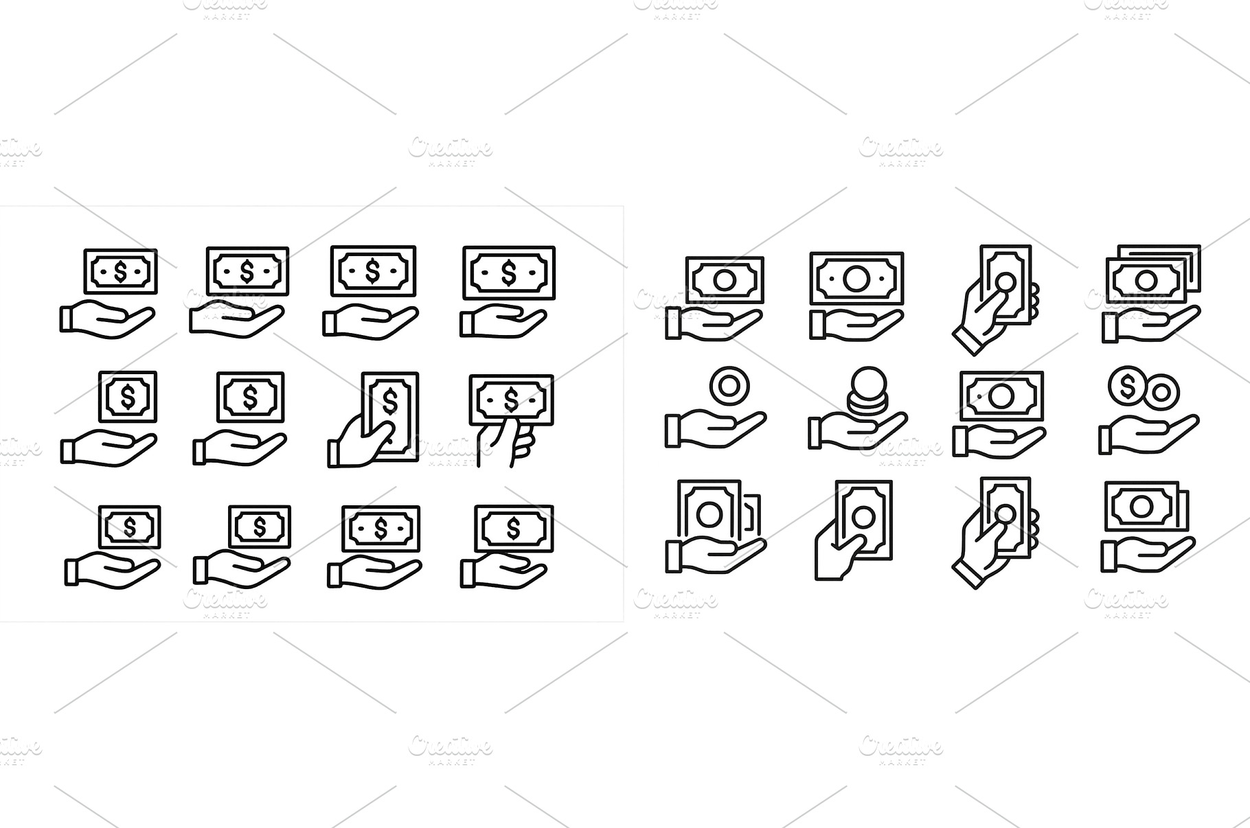 Icons depicting various currency, a Business Photo by ZinetroN
