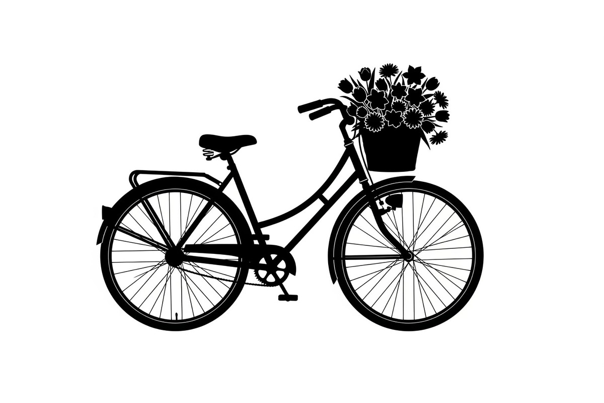 Flower Bicycle Silhouette Bundle, an Illustration by Gaye Art (Photo 12 of 31)