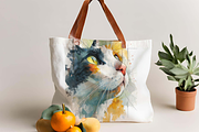 Watercolor Cats on the Couch, an Animal Illustration by PrintHaven Designs (Thumbnail 7 of 9)