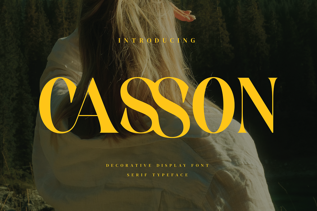 Casson - Display Serif Font, a Serif Font by Aqeel_Art (Photo 1 of 9)