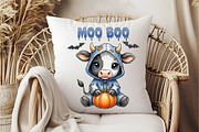 Moo Boo Halloween Cow PNG, an Illustration by DreamCafeArt (Thumbnail 5 of 6)