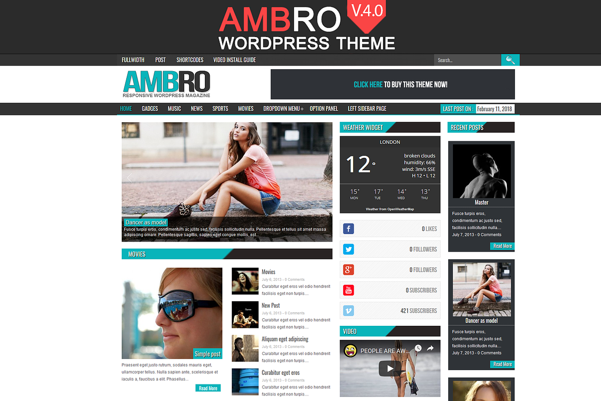 Ambro Magazine WordPress Theme, a WordPress Template by beke (Photo 4 of 4)