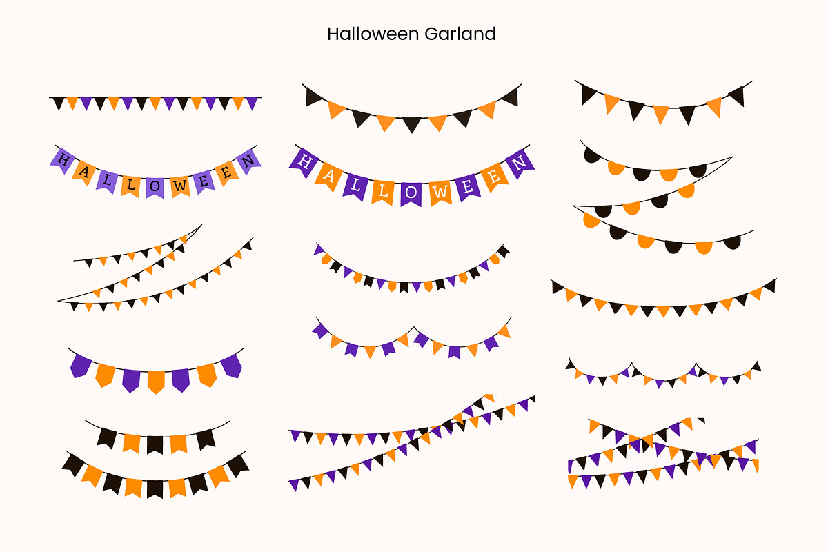 Bunting flags vector collection, an Object Graphic by ElenaPlatovaArt (Photo 8 of 10)