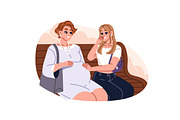Pregnant women, motherhood set, a Person Illustration by PaperTrident (Thumbnail 9 of 9)