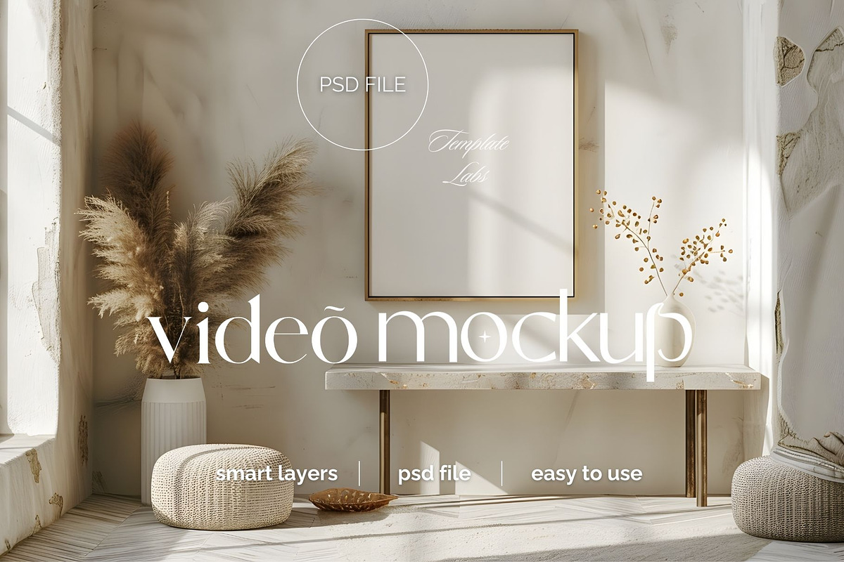 Video Frame Mockup, a Household Mockup by Templatelabsdesign (Photo 1 of 8)