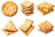 Cracker Watercolor Clipart, an Illustration by Designworld (Thumbnail 4 of 7)