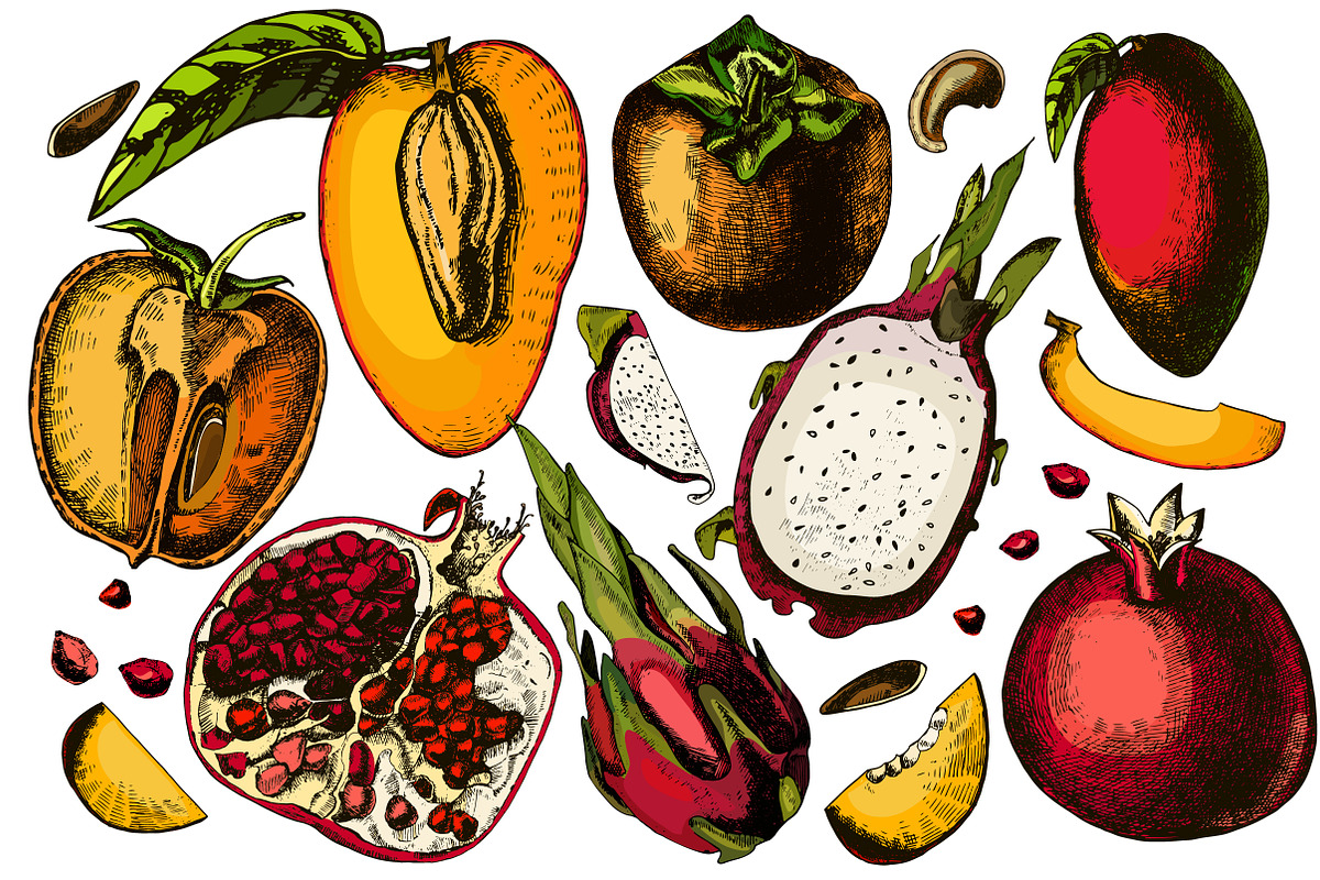 Beautiful fruits and berries preview 3