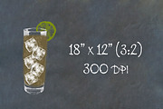 Classic Cocktail Chalkboard Sketches, an Object Illustration by karenfoleyphoto (Thumbnail 2 of 30)