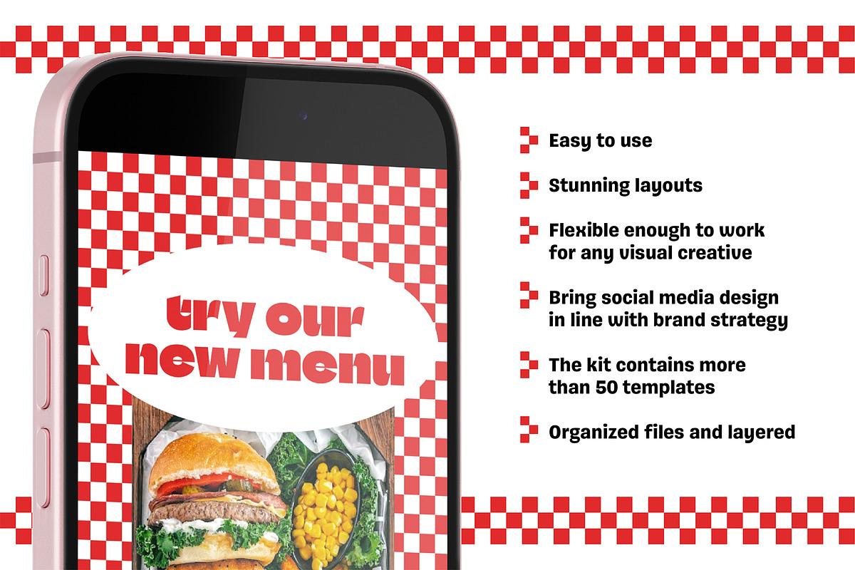 Canva | Restaurant Instagram Kit, a Social Media Template by Jiwstudio (Photo 5 of 14)