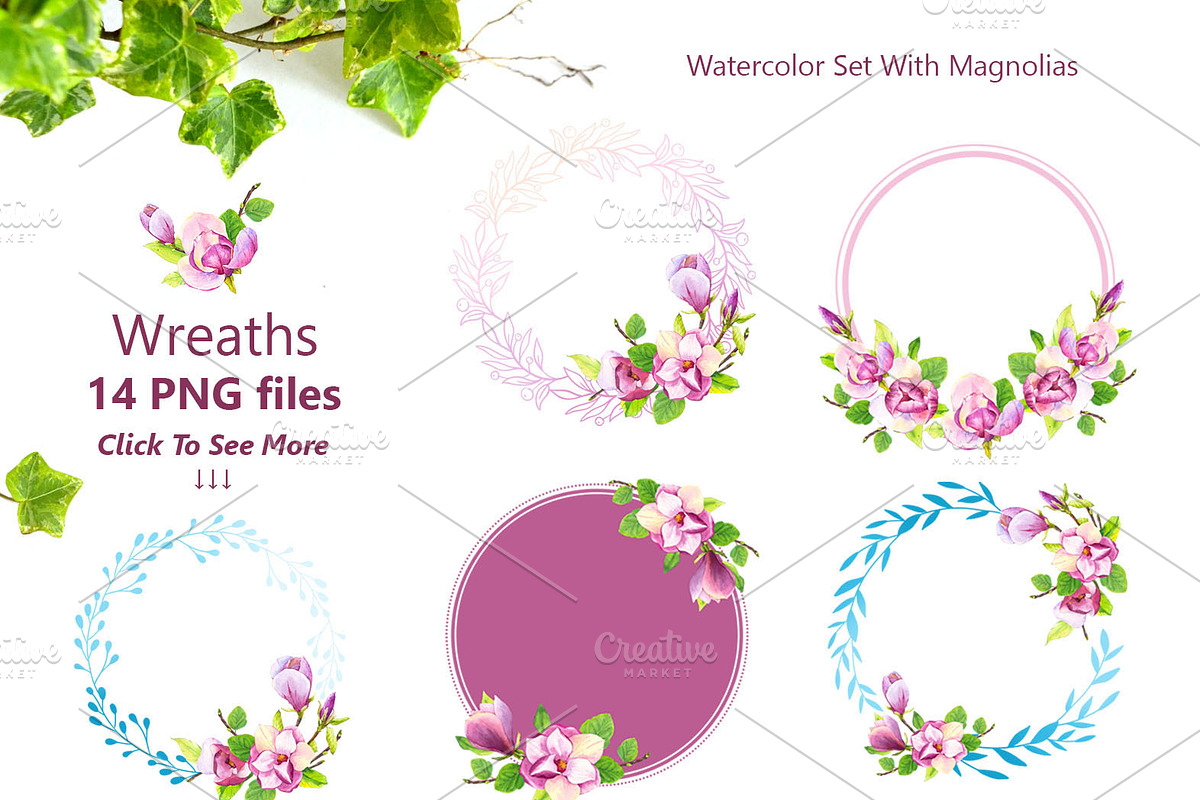 Repeating patterns with magnolias, a Graphic by Mona Monash (Photo 8 of 12)