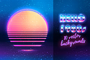 HELLO 1980s! 10 vector backgrounds, a Texture Illustration by Varvara Gorbash (Thumbnail 1 of 3)