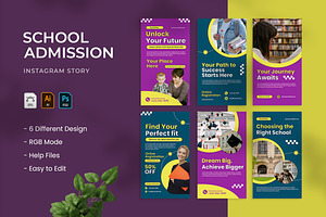 School Admission - Instagram Story, a Print Template by VUNIRA