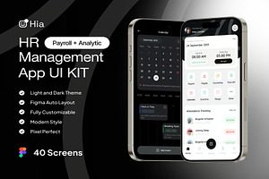 Hia - HR Management App UI KIT, an UI Kit Template by Lumina_ui_ux202